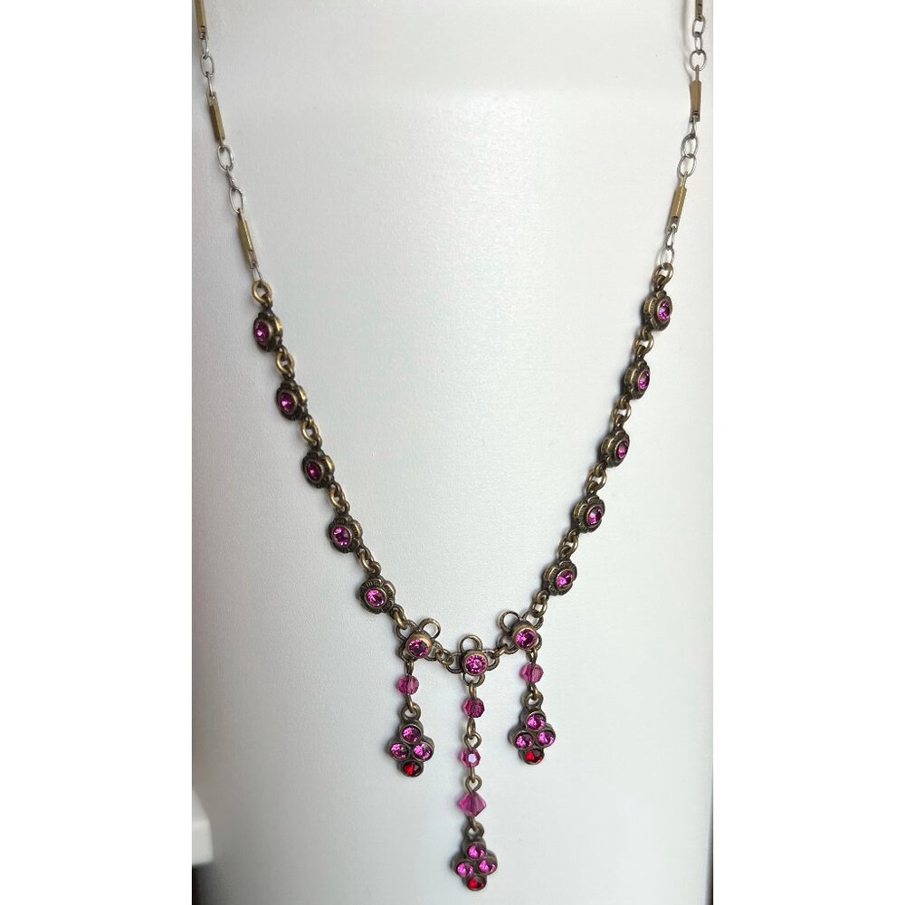 Elegant Pink Gemstone Necklace
